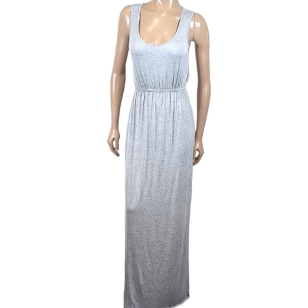 Streetwear Society Maxi Tank Dress Double Slit Sleeveless Grey Size Medium